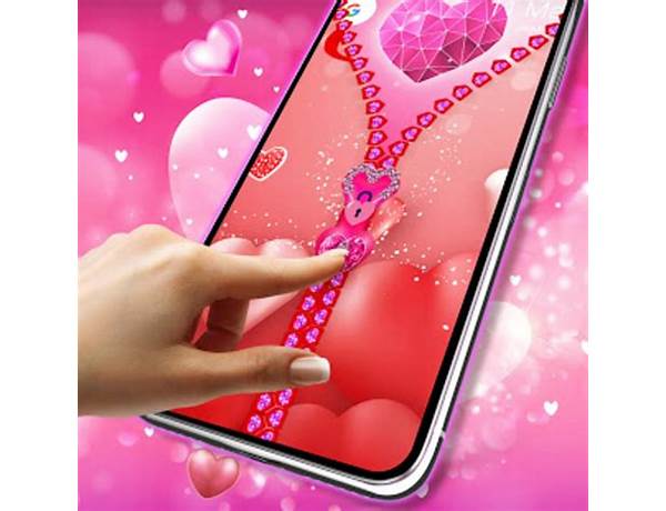Pink Love Zipper Lock for Android - Download the APK from Habererciyes